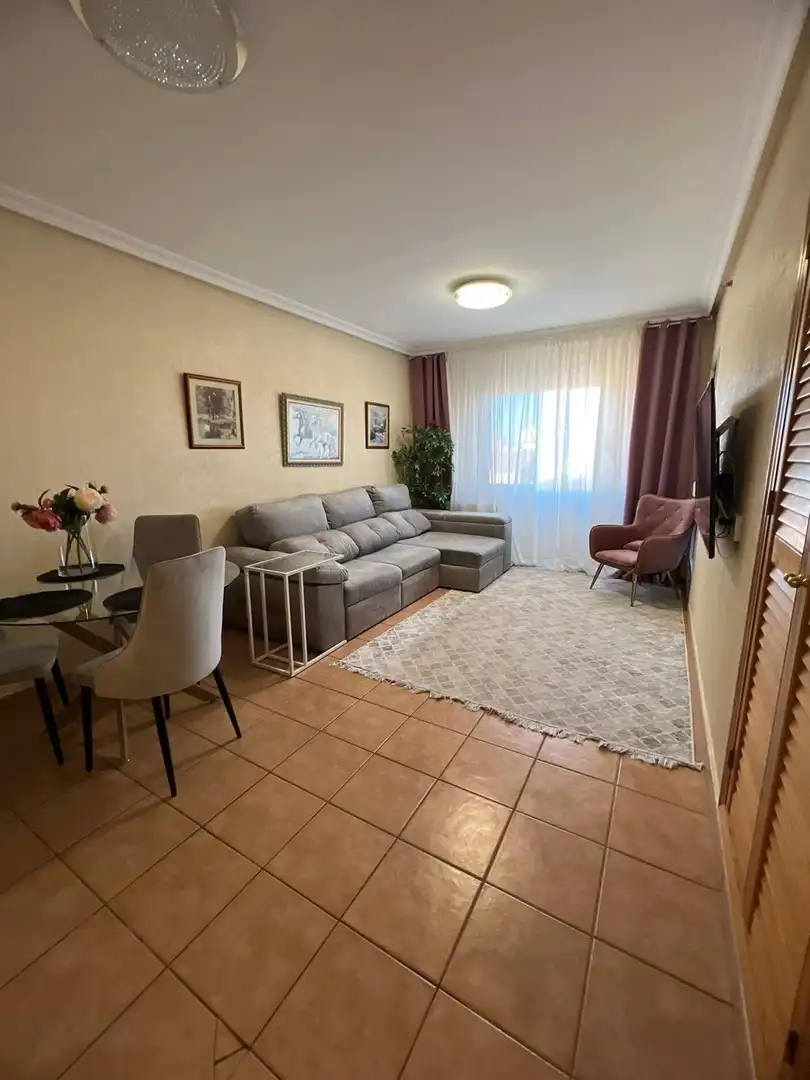 Sala de estar de Apartamento en venta en Torrevieja con Jardín privado, Terraza y Amueblado