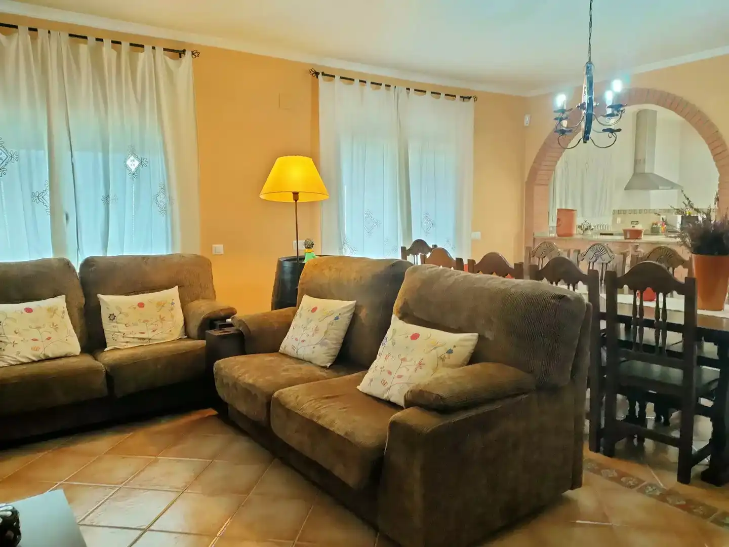 Sala de estar de Casa o chalet en venta en Riudarenes con Terraza