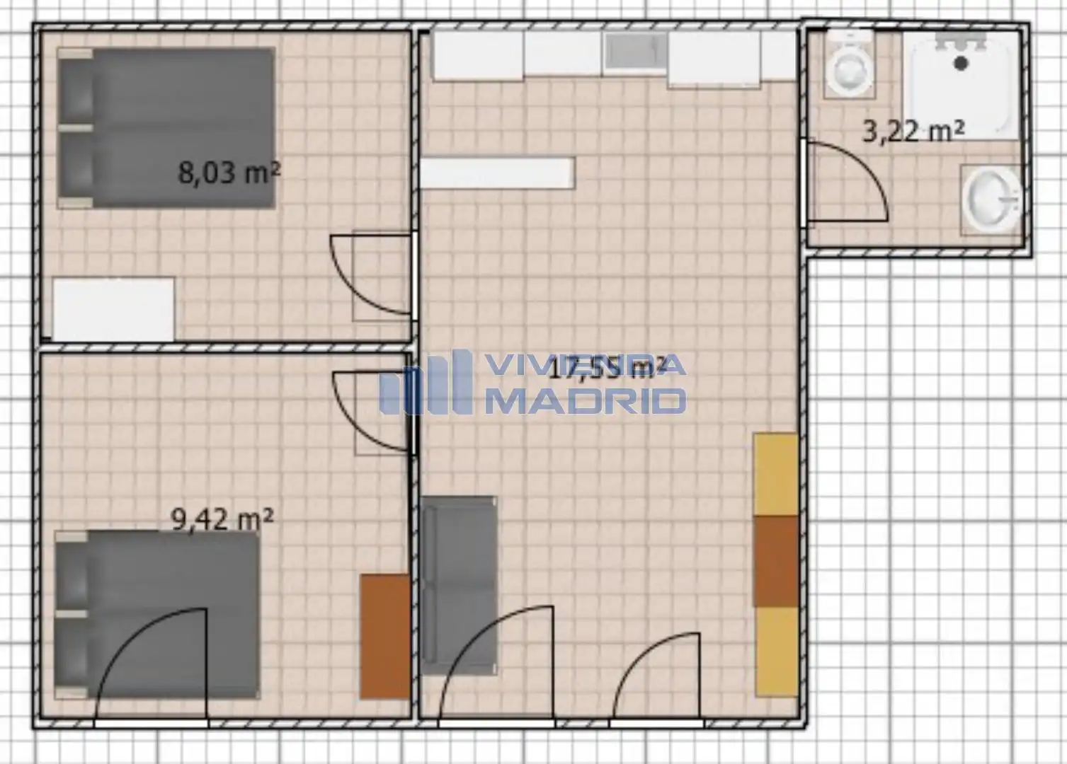 Piso en venta en Madrid con Calefacción