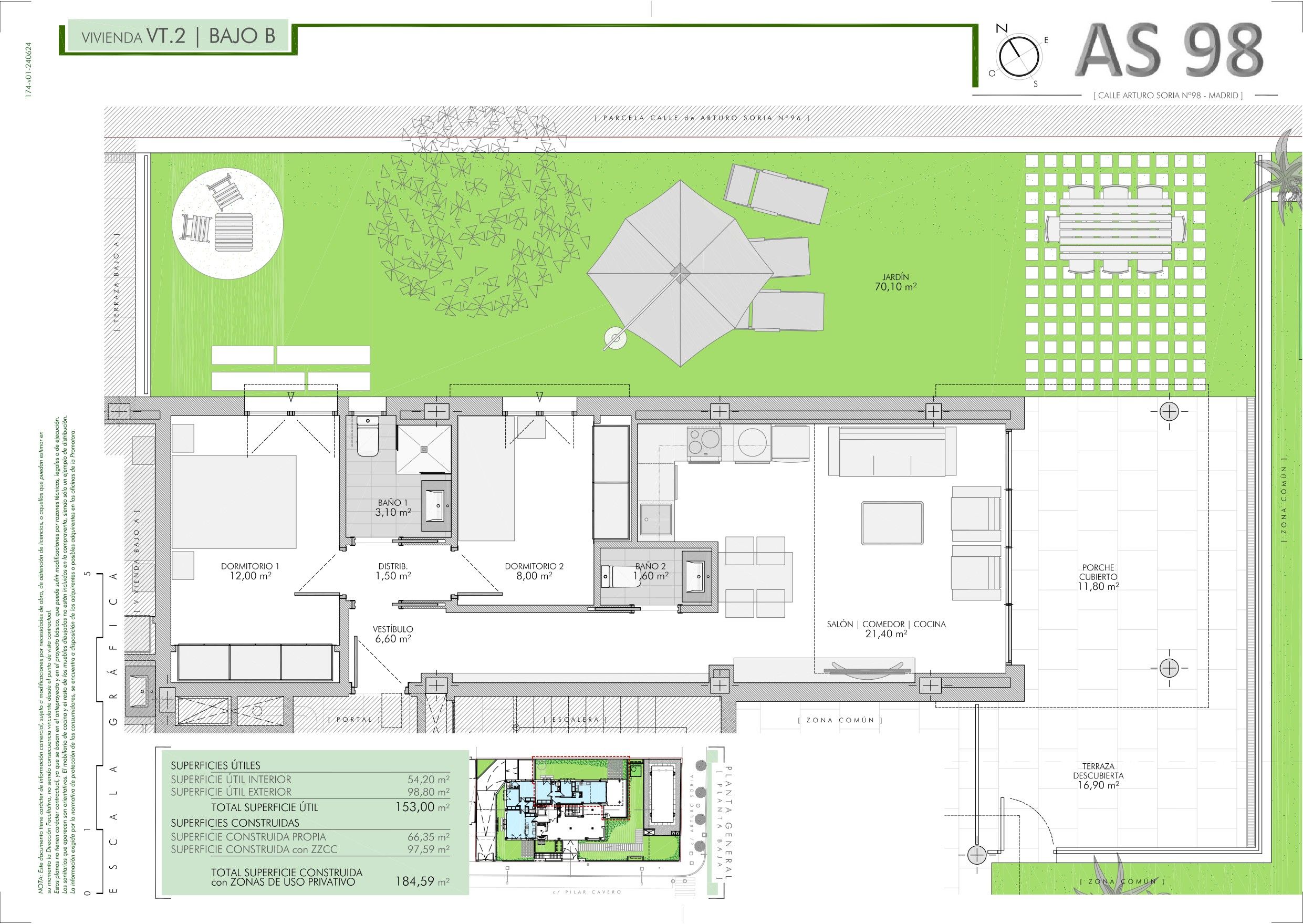 Apartament en venda en  Madrid Capital amb Aire condicionat, Calefacció i Jardí privat