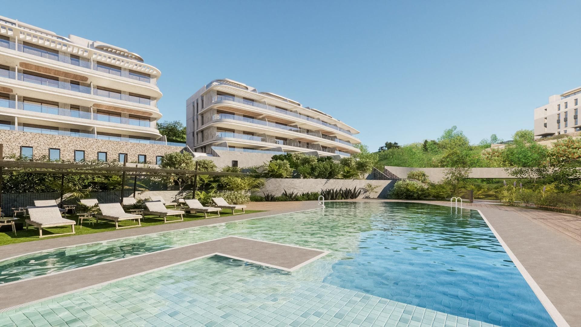 Swimming pool of Attic for sale in Mijas  with Air Conditioner, Heating and Storage room