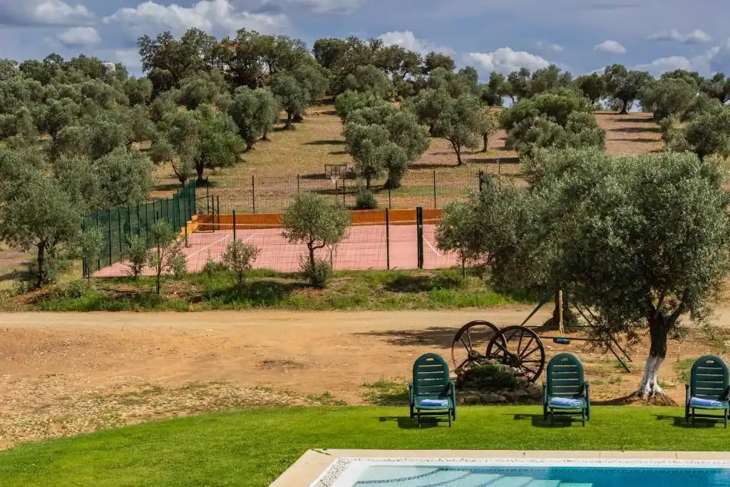 Garden of Houses for sale in La Granjuela  with Air Conditioner