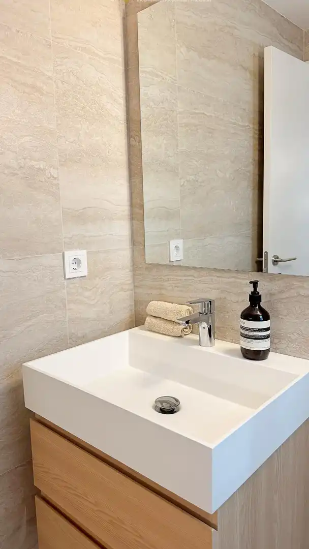 Bathroom of Apartments for rent in Madrid  with Air Conditioner and Heating