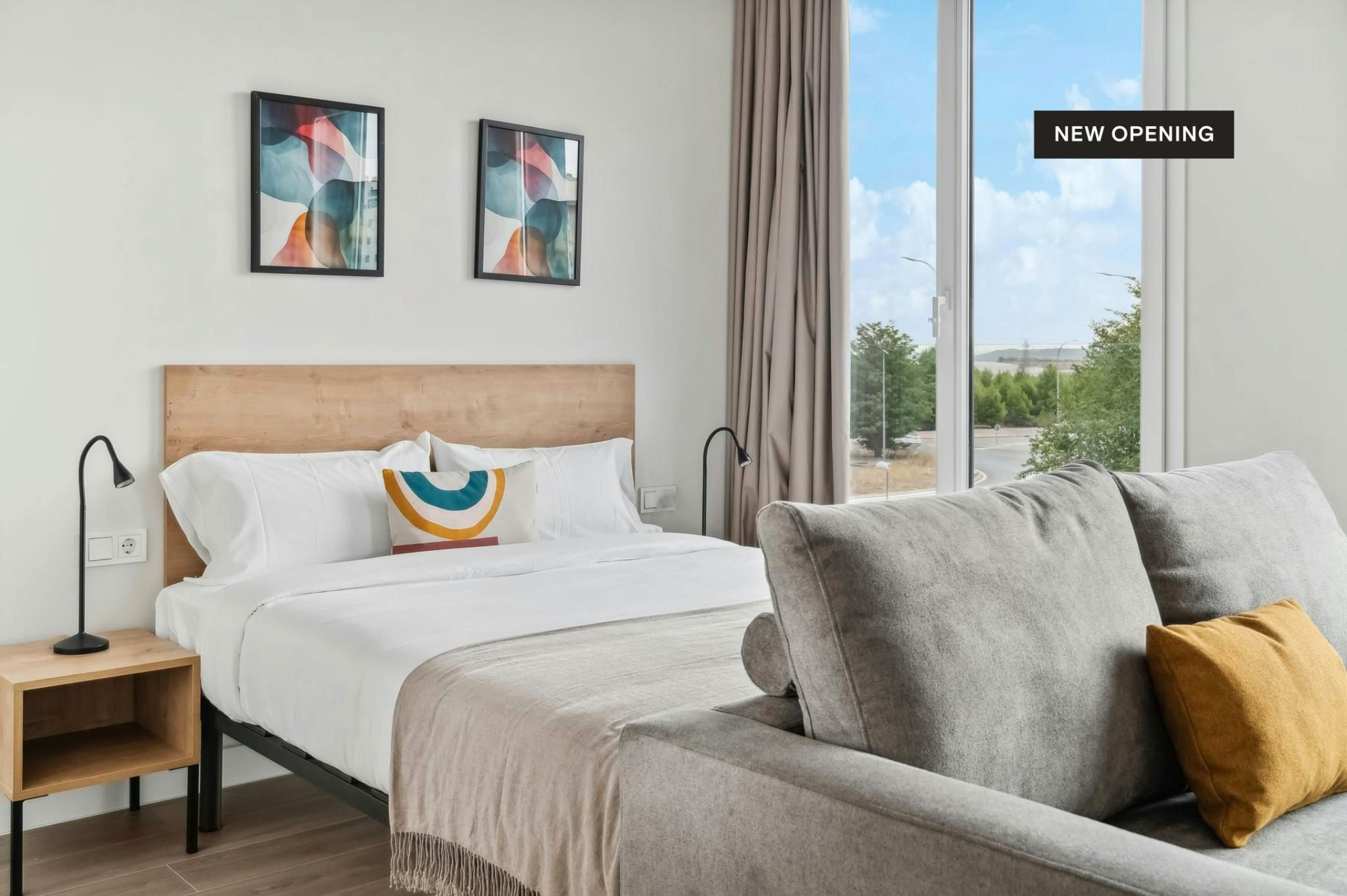 Bedroom of Flat to rent in  Madrid Capital  with Air Conditioner, Heating and Washing machine