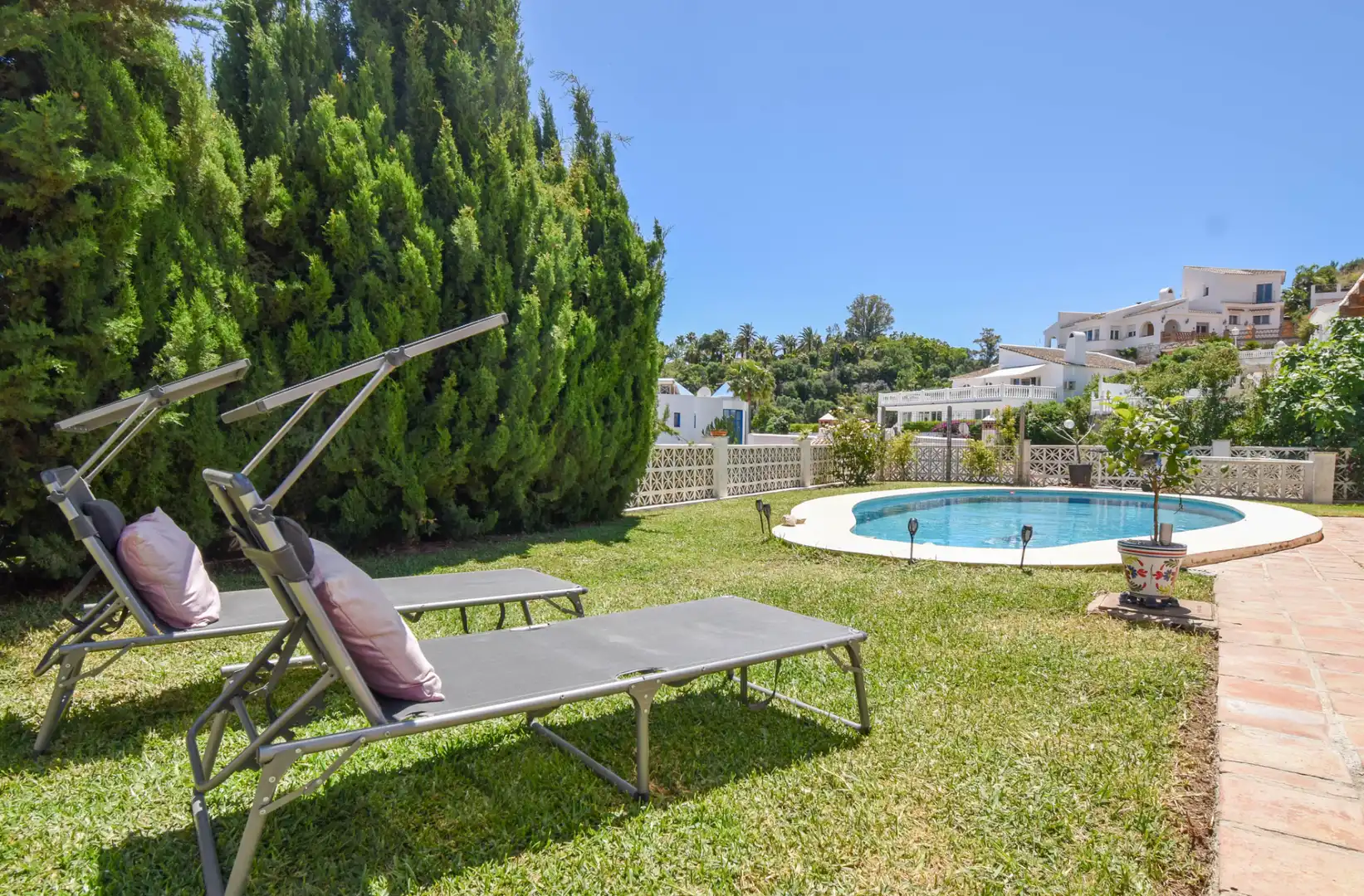 Jardí de Casa o xalet en venda en Mijas amb Aire condicionat, Jardí privat i Terrassa