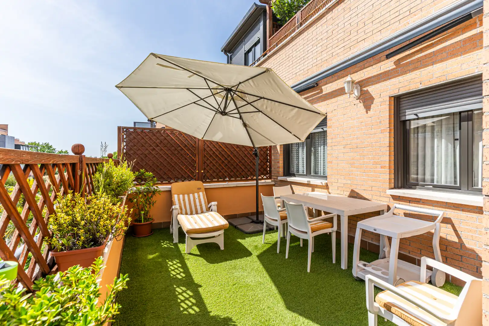 Terrasse von Wohnung zum Verkauf in Las Rozas de Madrid mit Klimaanlage, Heizung und Parkett