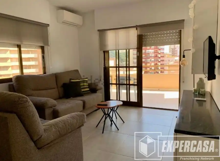 Sala de estar de Apartamento de alquiler en Oropesa del Mar / Orpesa con Aire acondicionado, Calefacción y Terraza