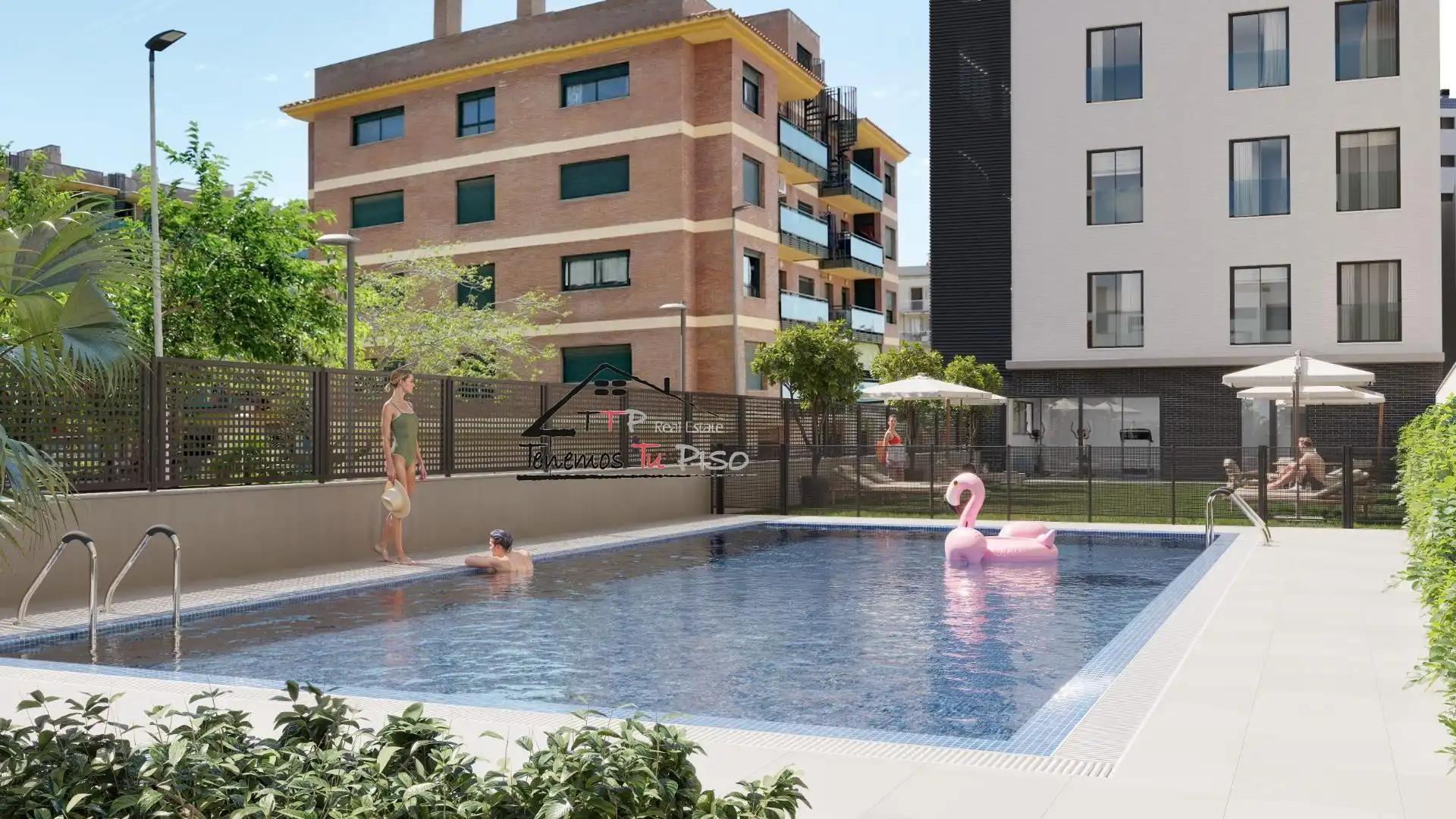 Swimming pool of Flat for sale in Benicarló  with Air Conditioner, Heating and Private garden