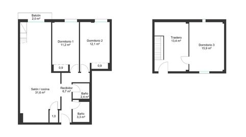 Foto 4 de Piso en venta en Campos poble, Campos