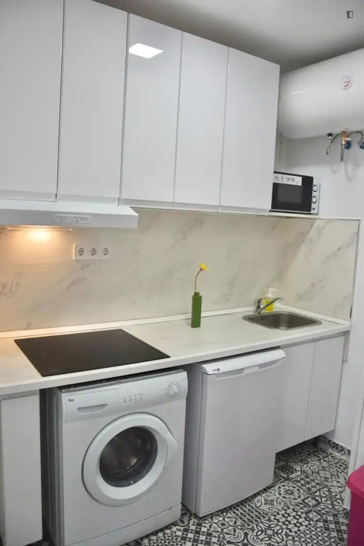Cocina de Apartamento de alquiler en Madrid con Aire acondicionado, Calefacción y Amueblado
