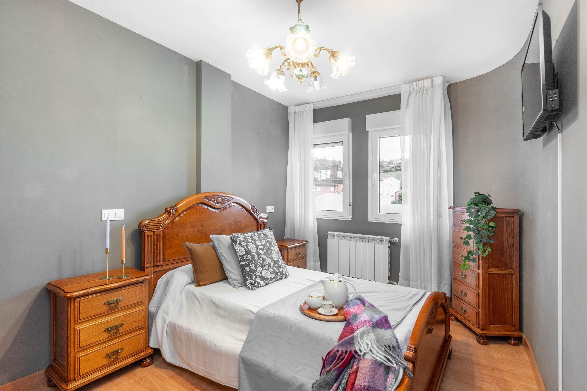 Bedroom of Flat for sale in Tineo  with Heating, Terrace and Storage room