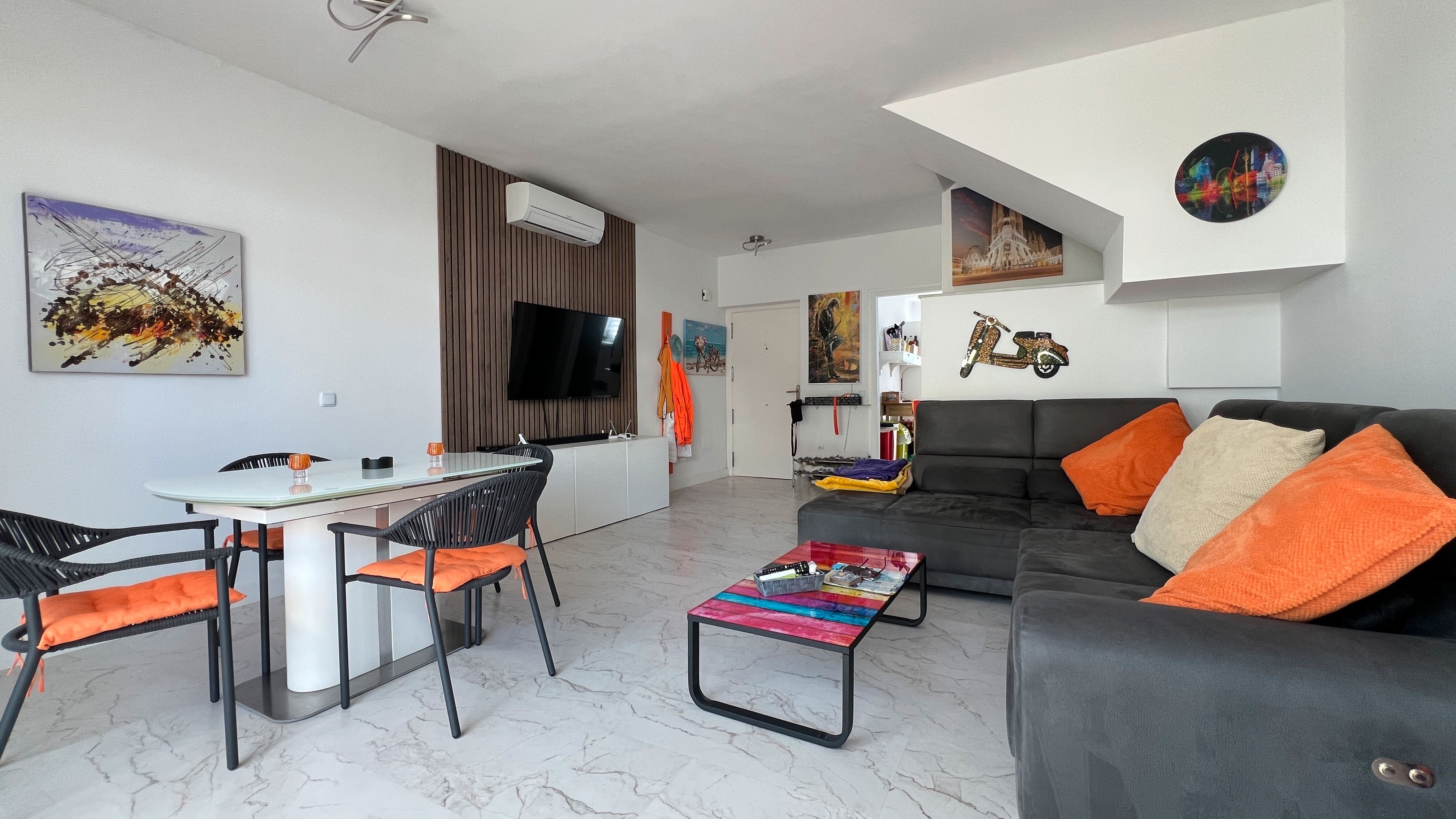 Sala d'estar de Casa adosada en venda en Santanyí amb Jardí privat