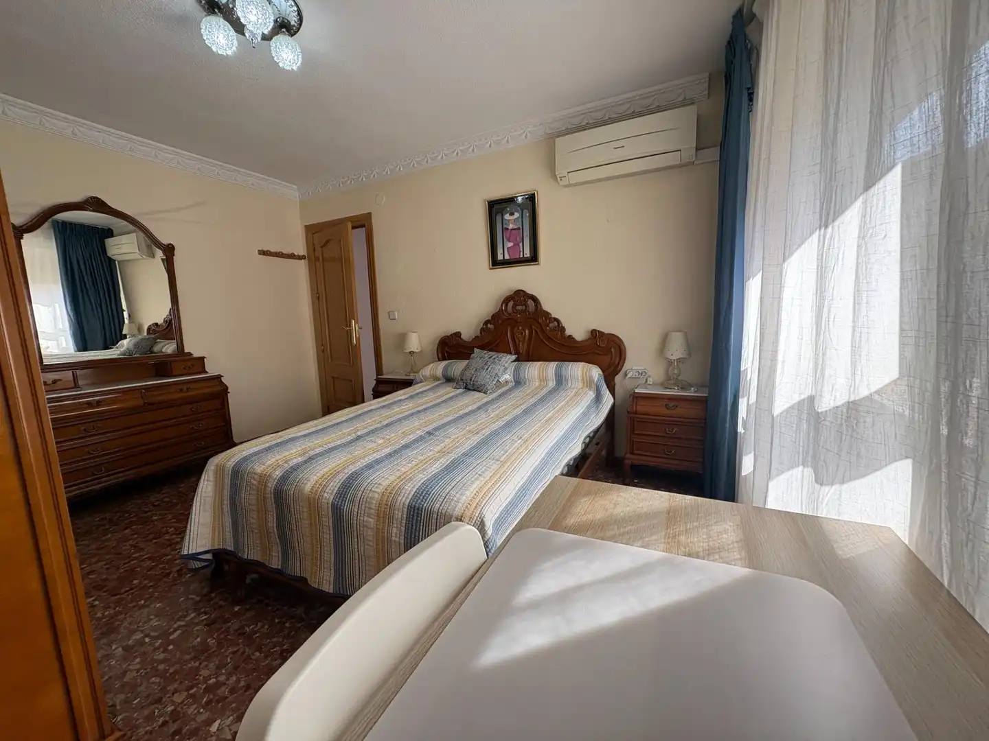 Bedroom of Flat for rent in Granada  with Heating, Terrace and Furnished