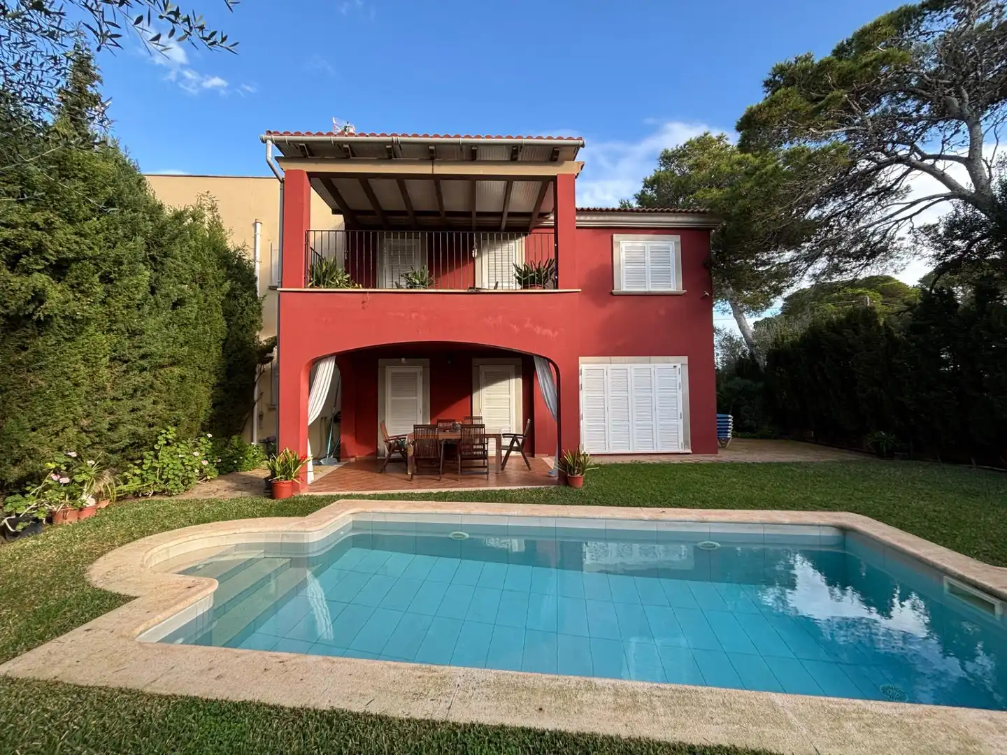 Garten von Einfamilien-Reihenhaus zum Verkauf in Llucmajor mit Heizung, Privatgarten und Terrasse