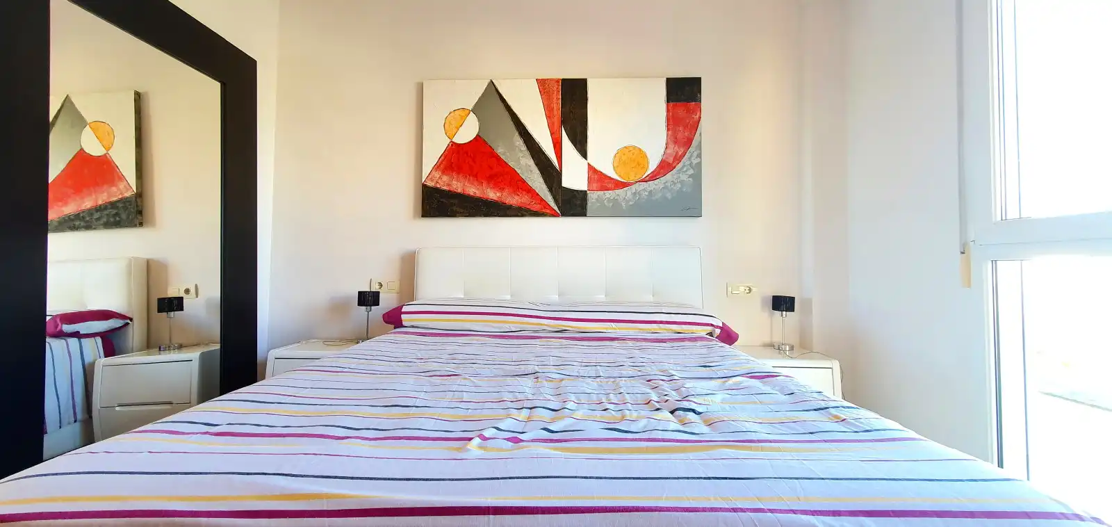 Schlafzimmer von Wohnungen zur Miete in Dénia mit Klimaanlage, Heizung und Terrasse