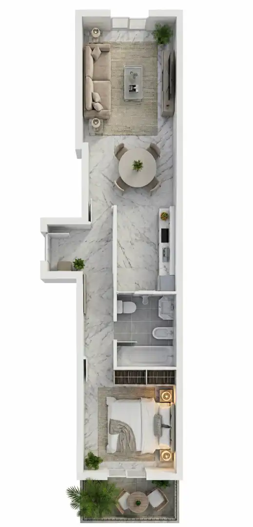 Baño de Apartamento en venta en Málaga