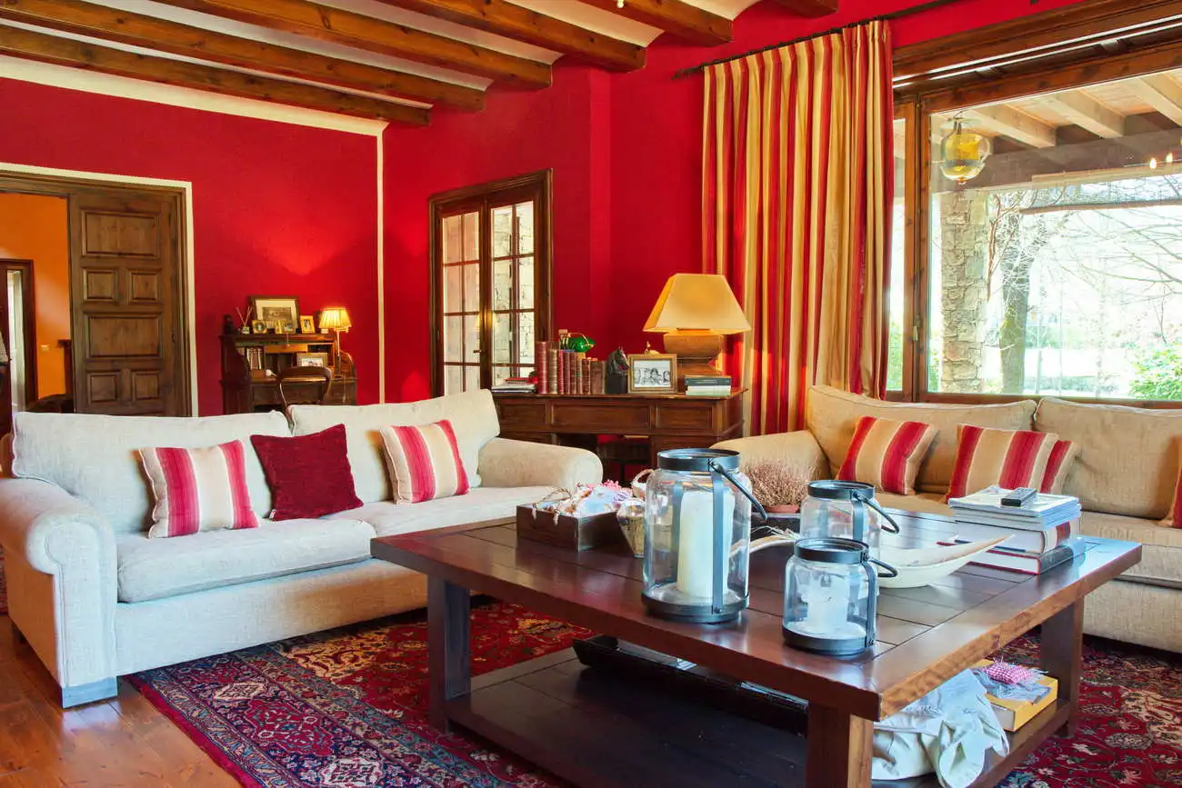 Sala de estar de Casa o chalet en venta en Camprodon con Calefacción, Jardín privado y Parquet