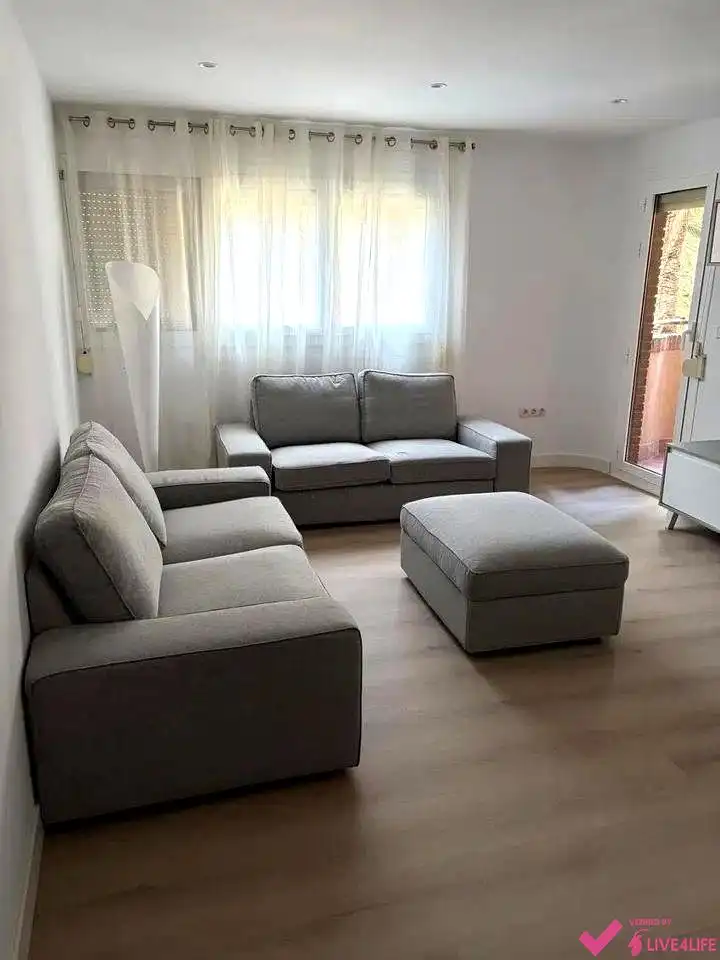 Wohnzimmer von Wohnung zur Miete in Valencia mit Klimaanlage, Terrasse und Möbliert