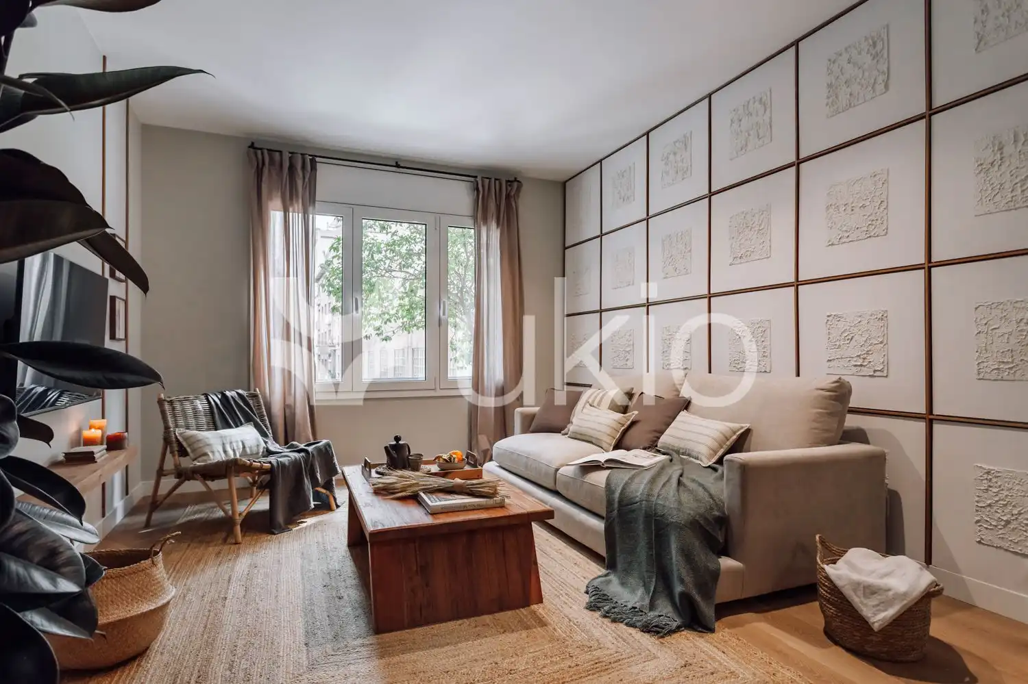 Wohnzimmer von Wohnungen zur Miete in Barcelona mit Klimaanlage, Heizung und Möbliert