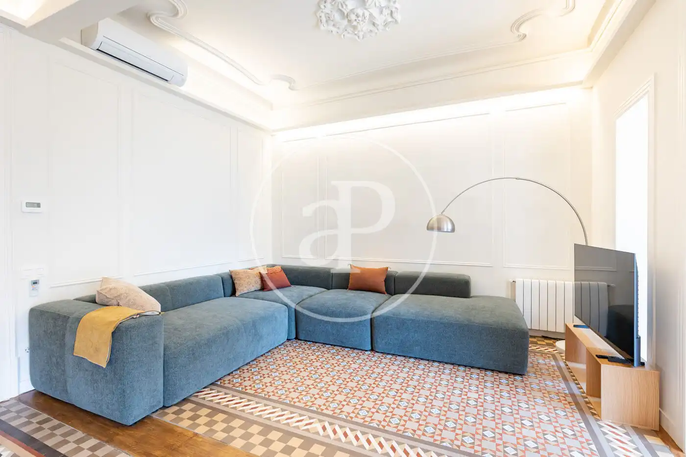Wohnzimmer von Wohnung zum Verkauf in Barcelona mit Klimaanlage, Heizung und Möbliert