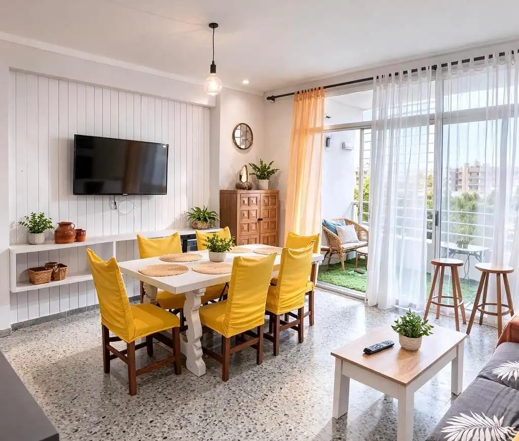 Esszimmer von Wohnung zum Verkauf in Roses mit Gemeinschaftspool