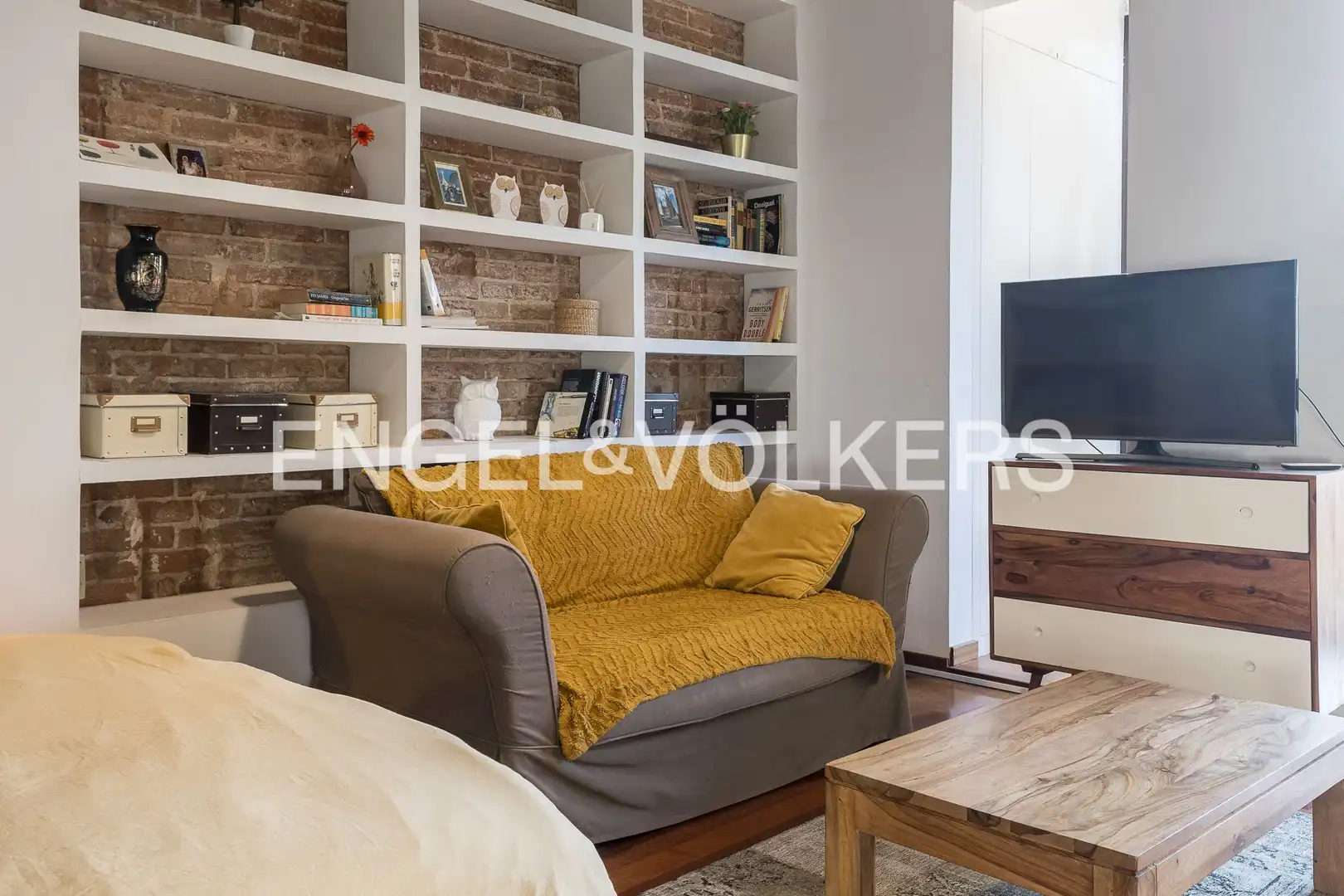 Wohnzimmer von Wohnung zur Miete in Barcelona mit Klimaanlage, Heizung und Parkett