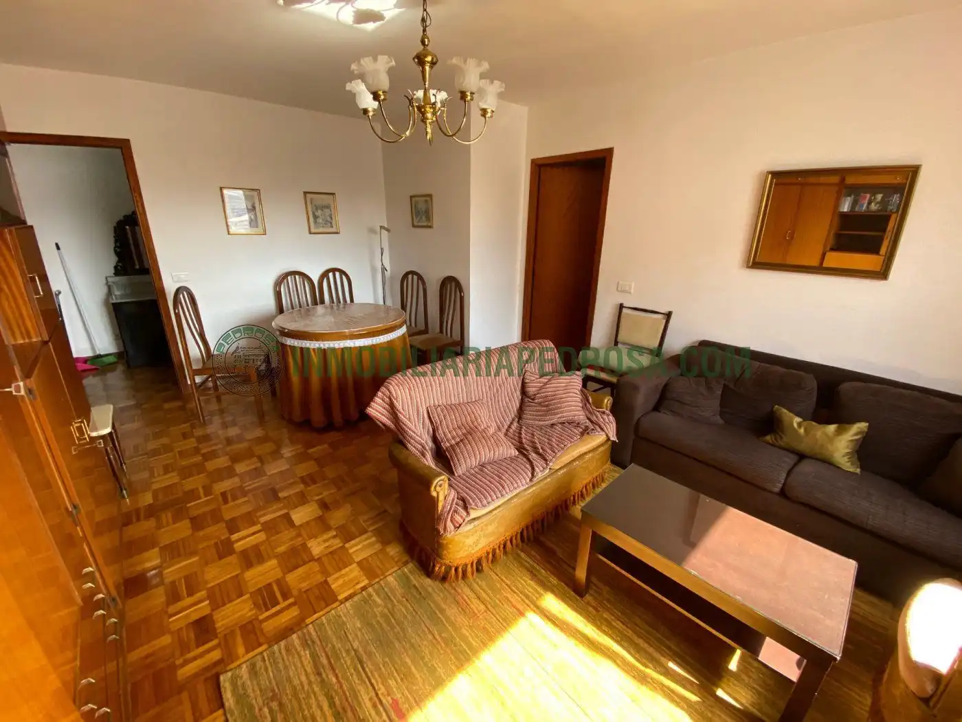 Wohnzimmer von Wohnung zur Miete in Pontevedra Capital  mit Heizung, Parkett und Möbliert
