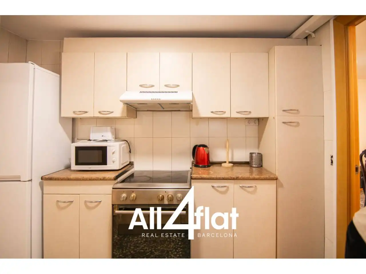 Kitchen of Flat for rent in Barcelona  with Air Conditioner, Heating and Furnished