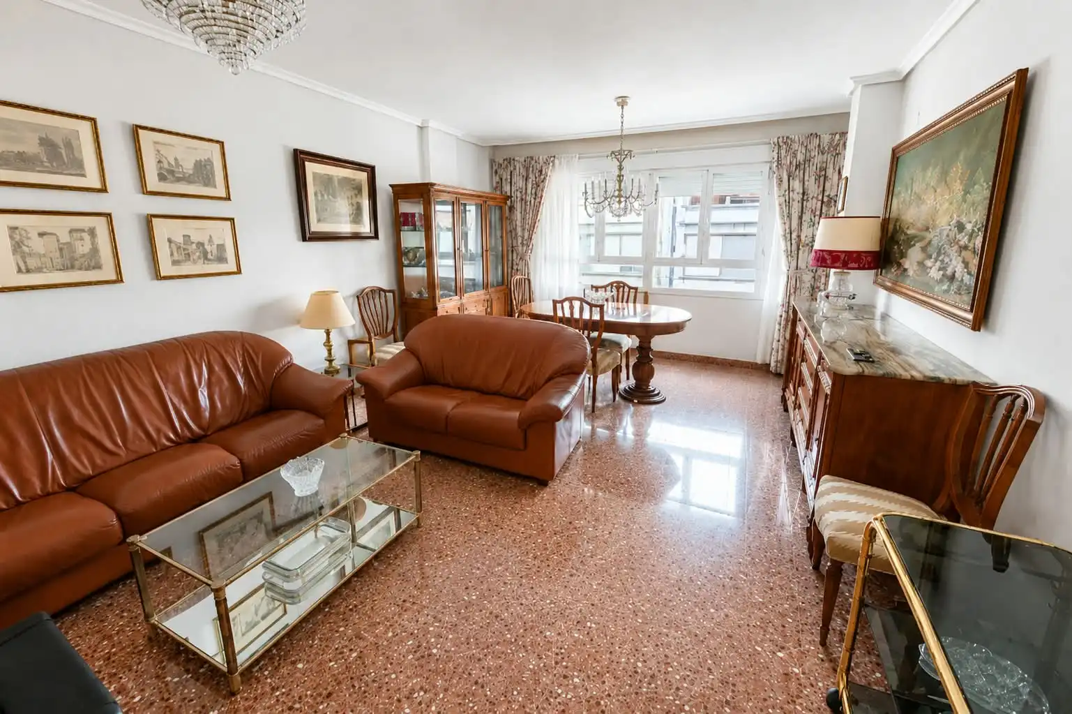 Living room of Flat for rent in Valencia  with Air Conditioner, Furnished and Oven