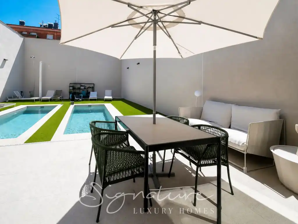 Terraza de Planta baja de alquiler en Barcelona con Aire acondicionado, Piscina y Amueblado