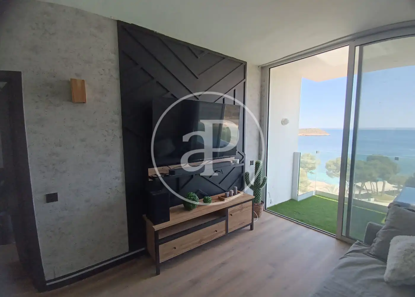 Wohnzimmer von Wohnung zur Miete in Calvià mit Klimaanlage, Heizung und Privatgarten