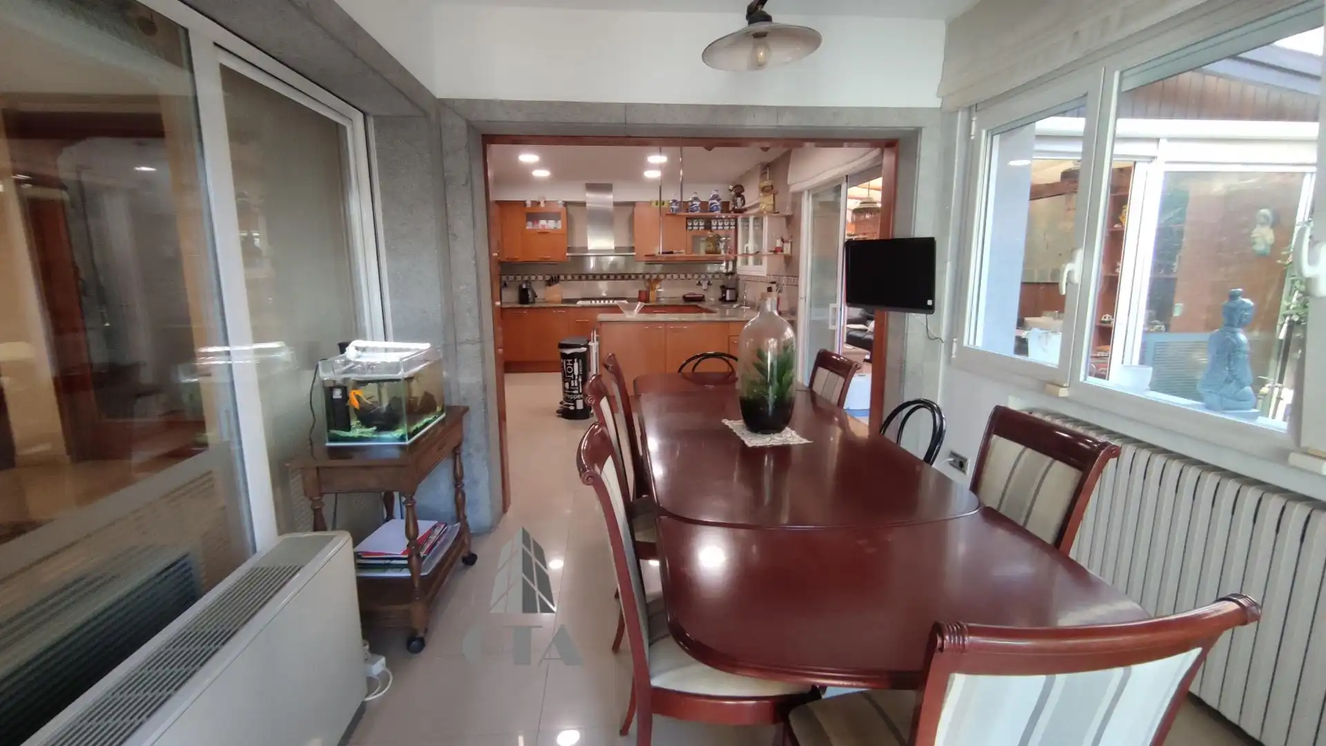 Dining room of Houses for sale in Sant Cugat del Vallès  with Heating, Private garden and Terrace