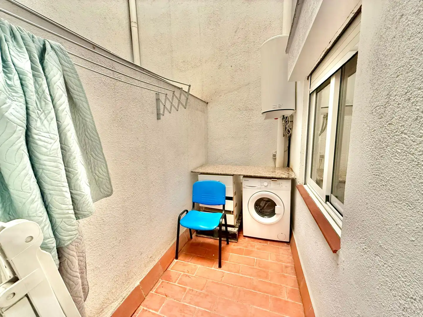 Balcony of Flat for sale in Blanes  with Air Conditioner, Parquet flooring and Furnished