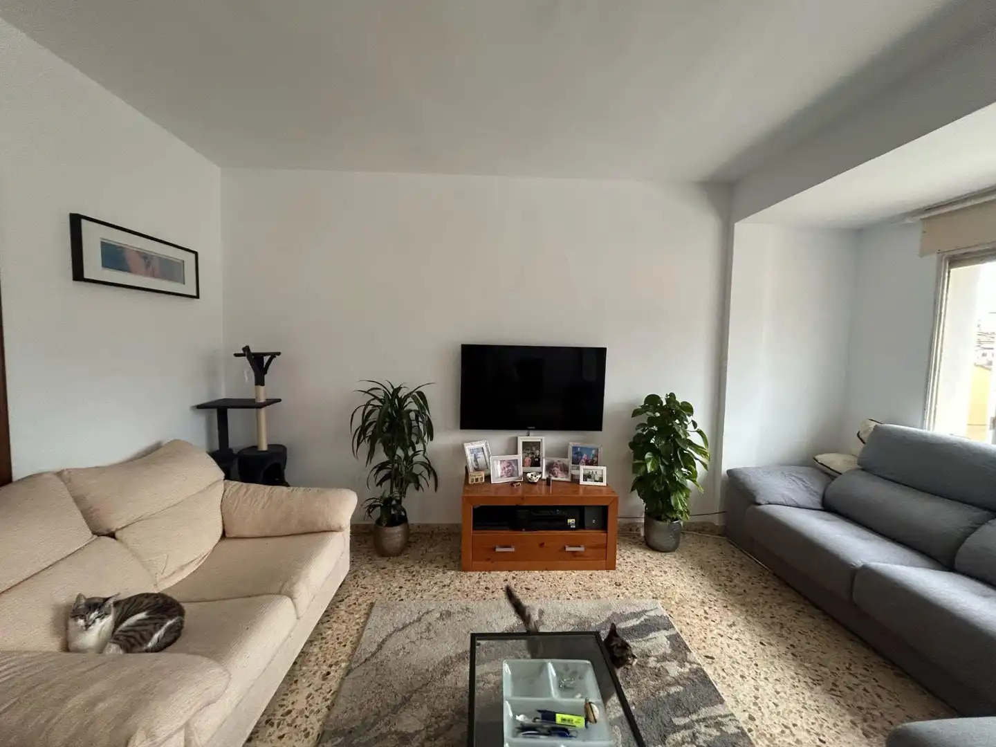 Living room of Flat for sale in Parcent  with Furnished and Balcony