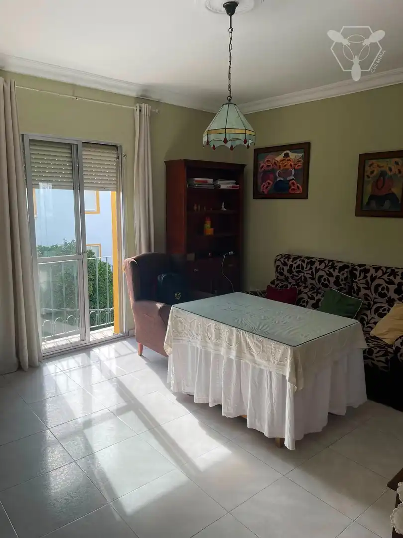 Living room of Flat for sale in Huelva  with Terrace and Furnished