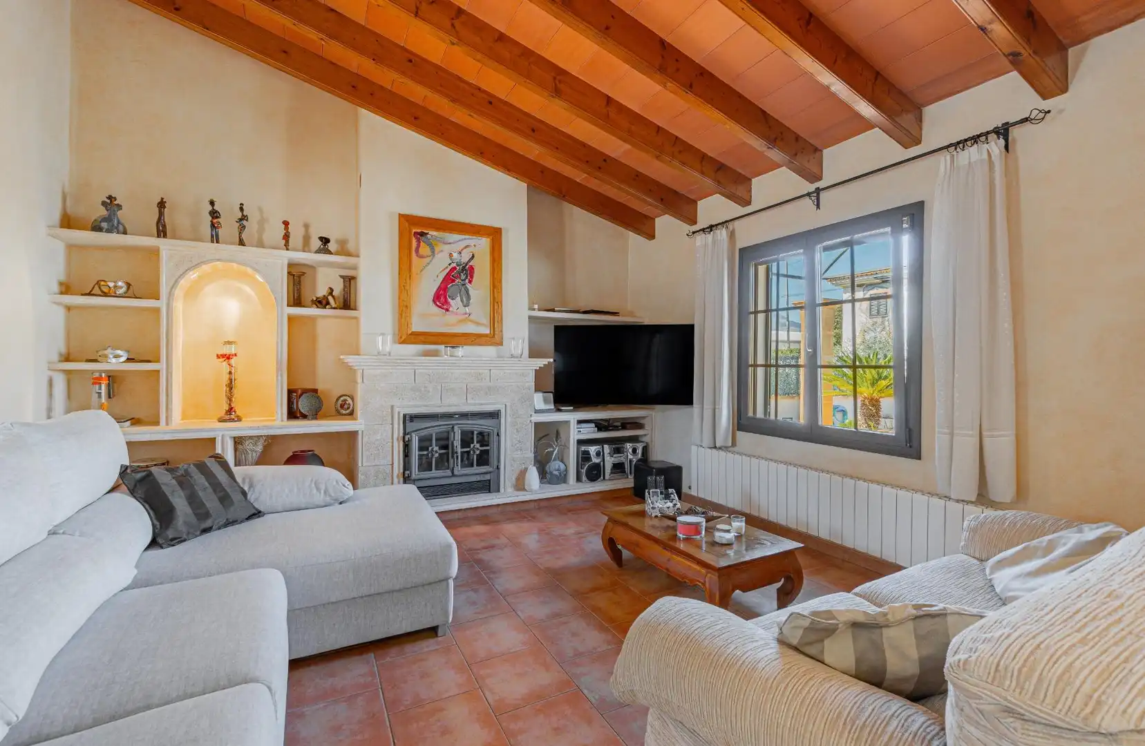 Sala de estar de Casa o chalet en venta en Calvià con Aire acondicionado, Calefacción y Jardín privado