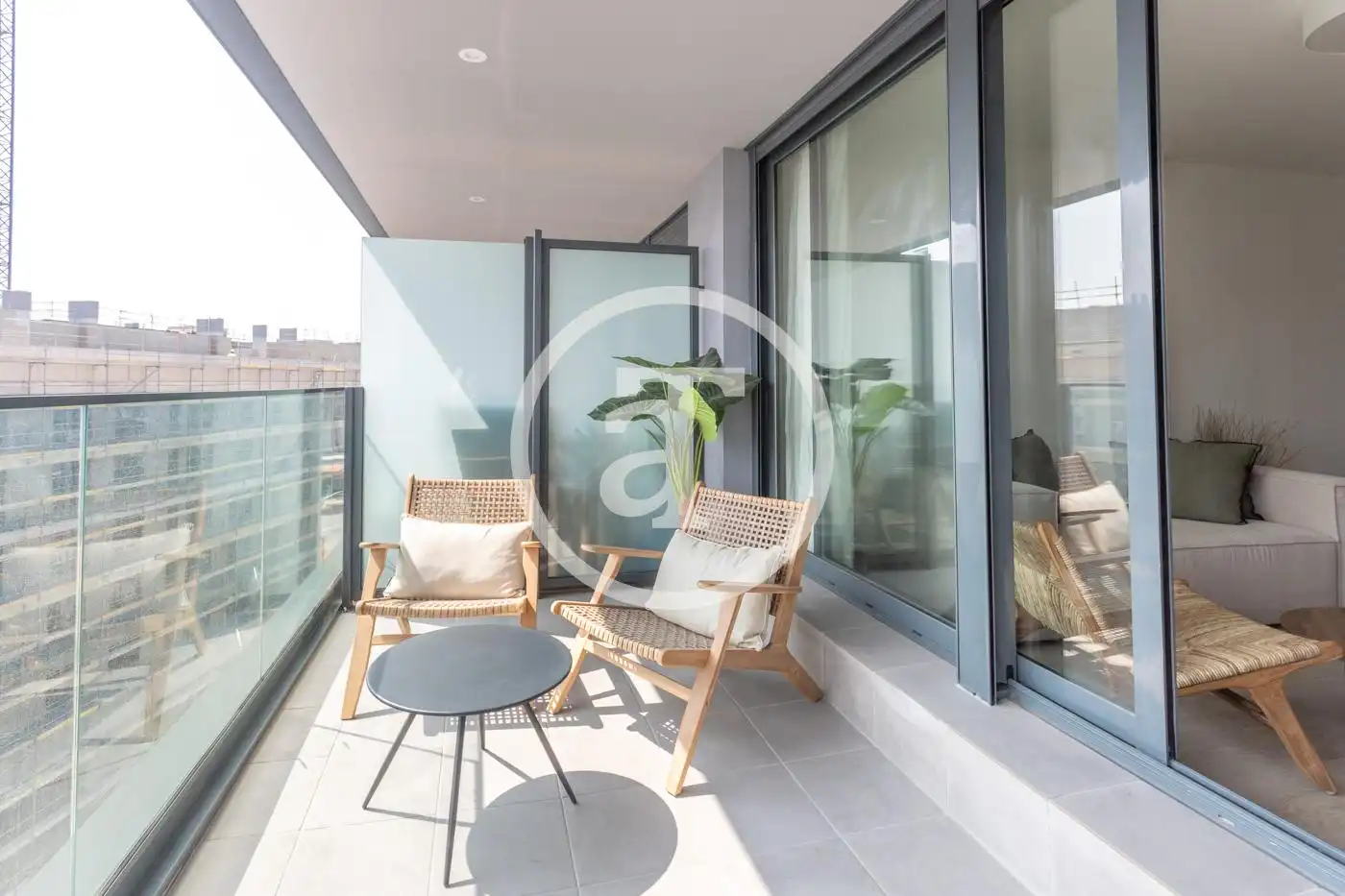 Terrace of Flat for rent in Badalona  with Air Conditioner, Heating and Storage room