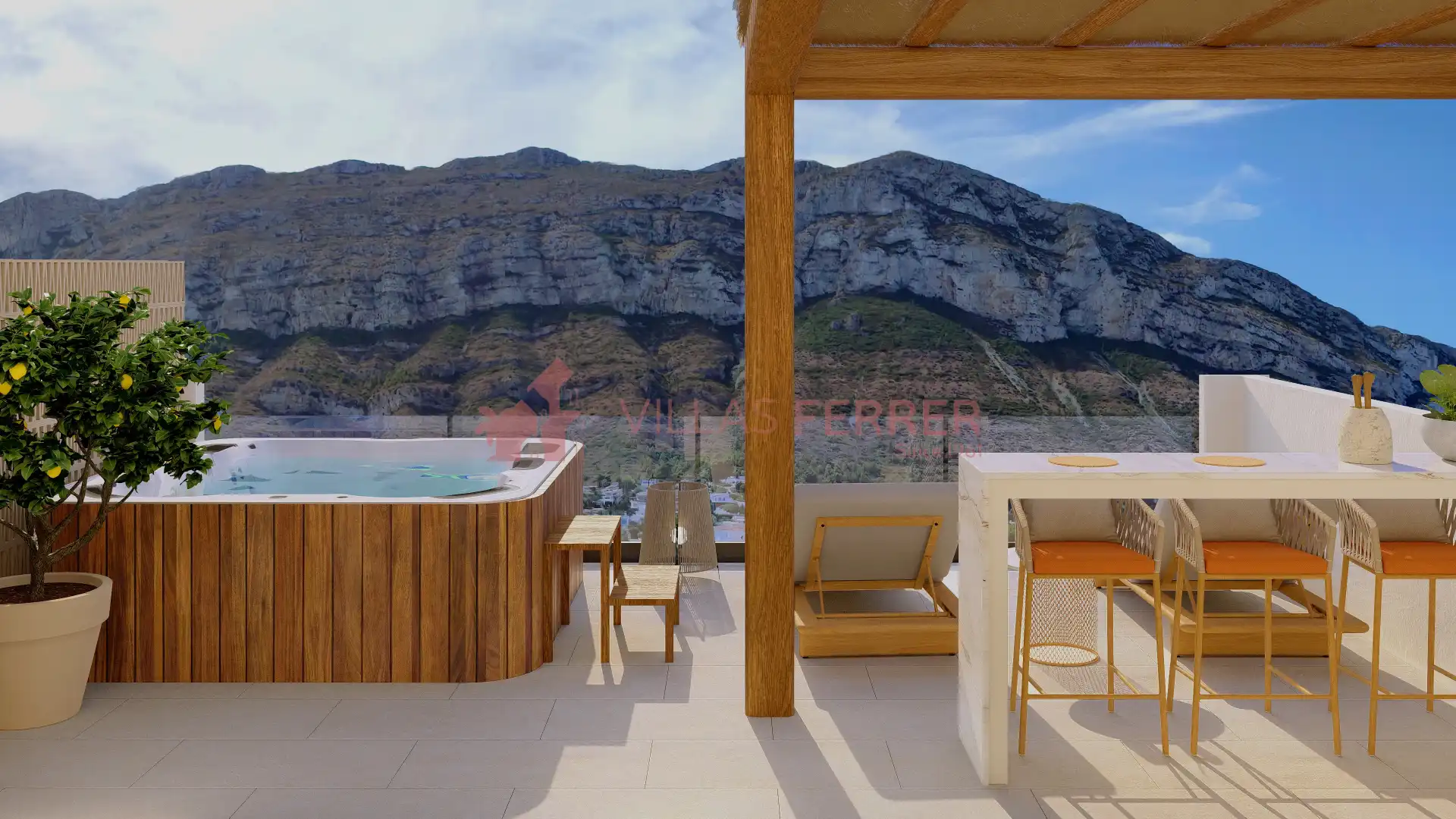 Terrassa de Casa o xalet en venda en Dénia amb Aire condicionat, Calefacció i Jardí privat