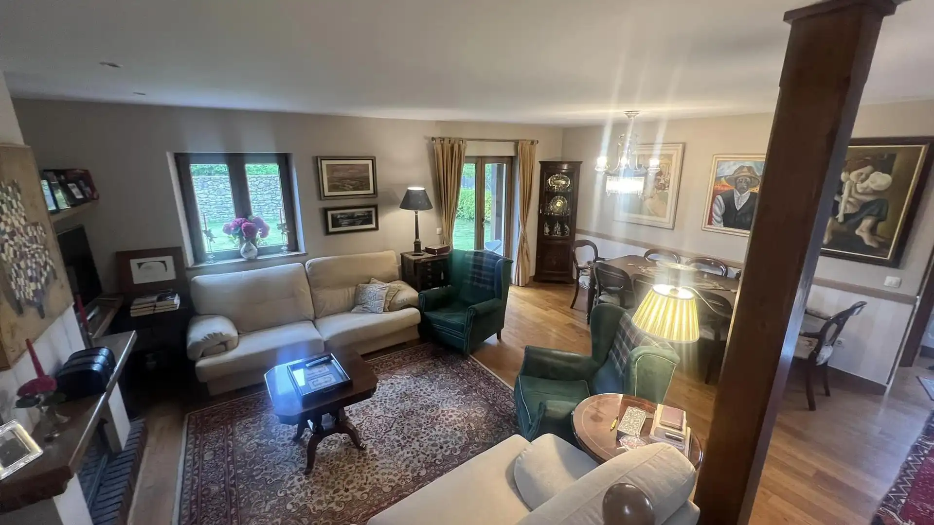 Wohnzimmer von Haus oder Chalet zum Verkauf in Suances mit Heizung, Privatgarten und Parkett