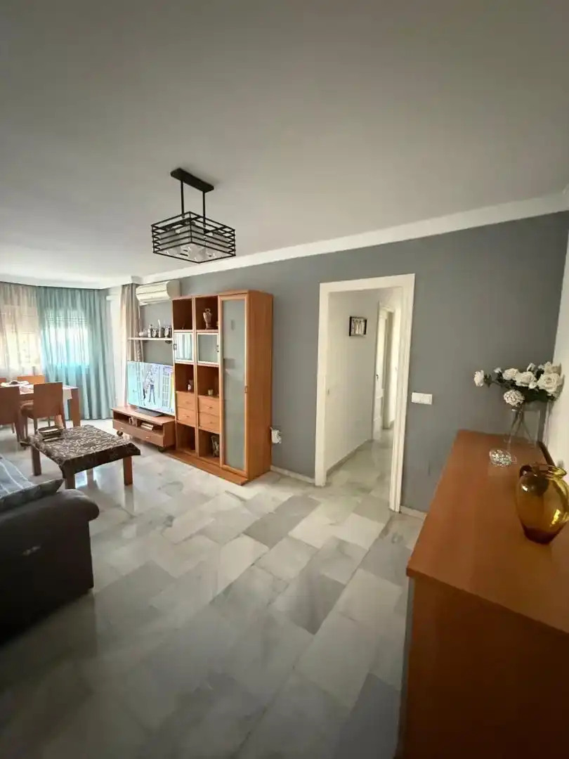 Sala de estar de Piso para compartir en Málaga con Aire acondicionado, Piscina y Amueblado