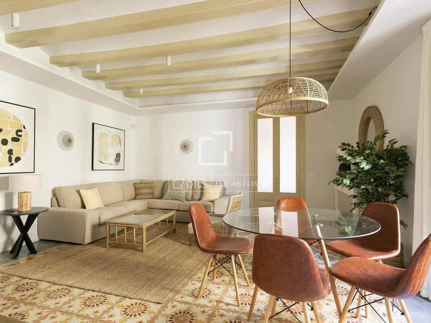 Sala de estar de Piso en venta en Barcelona con Aire acondicionado, Terraza y Amueblado
