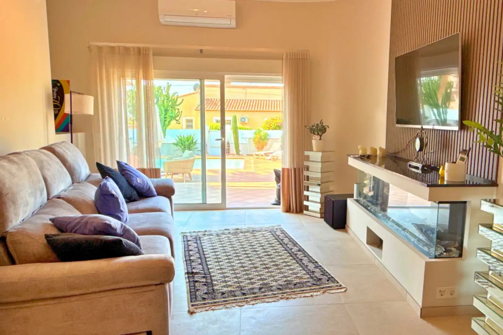 Sala de estar de Casa o chalet de alquiler en Calpe / Calp con Aire acondicionado, Calefacción y Terraza