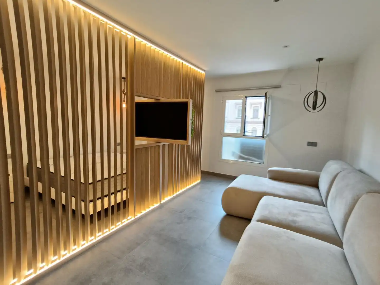 Wohnzimmer von Wohnung zur Miete in Castellón de la Plana / Castelló de la Plana mit Klimaanlage und Heizung