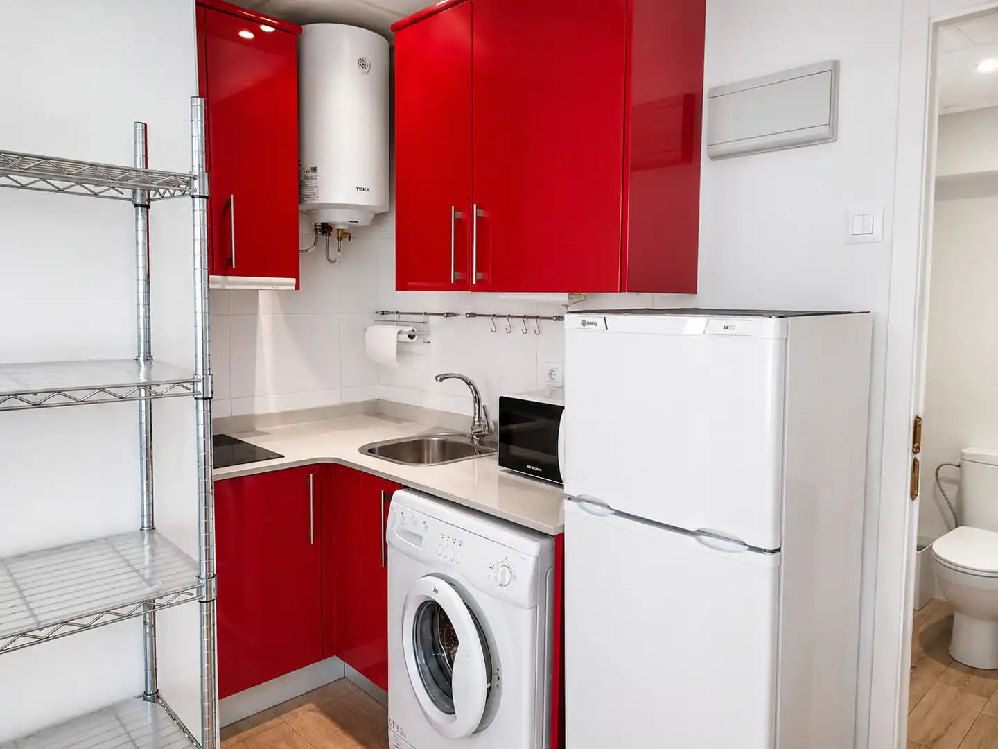 Cocina de Estudio de alquiler en Santander con Calefacción y Amueblado