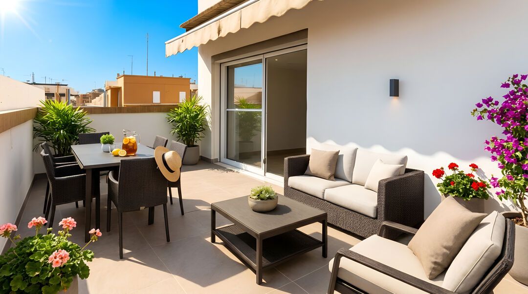Terraza de Ático de alquiler en  Madrid Capital con Aire acondicionado, Calefacción y Terraza