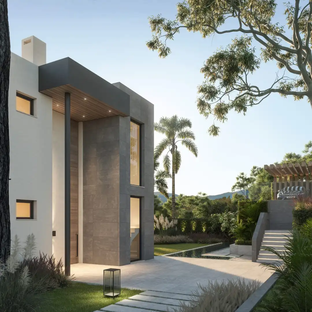 Vista exterior de Casa o xalet en venda en Málaga amb Aire condicionat, Jardí privat i Terrassa