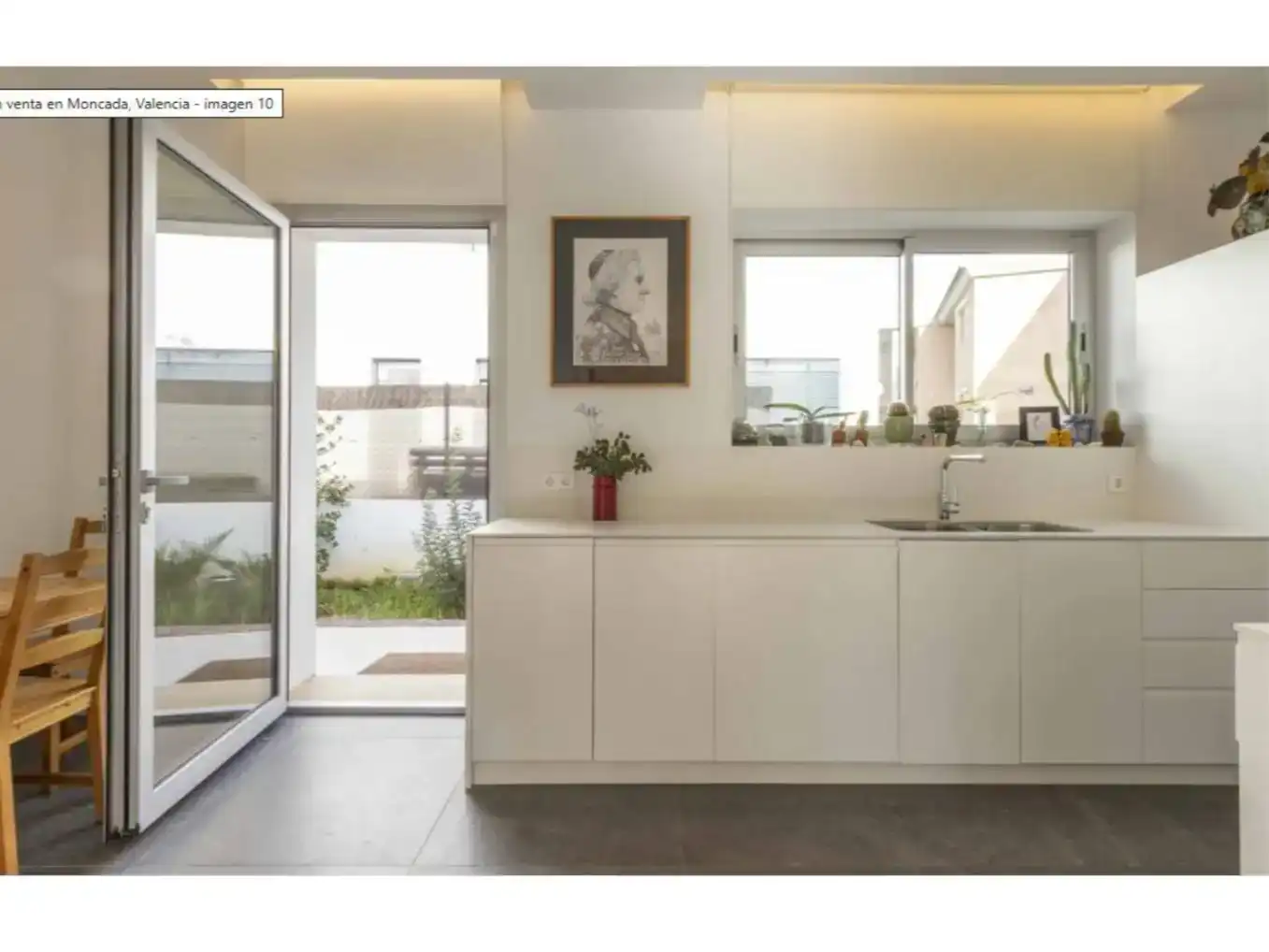 Kitchen of Flat for sale in Moncada  with Air Conditioner, Private garden and Parquet flooring