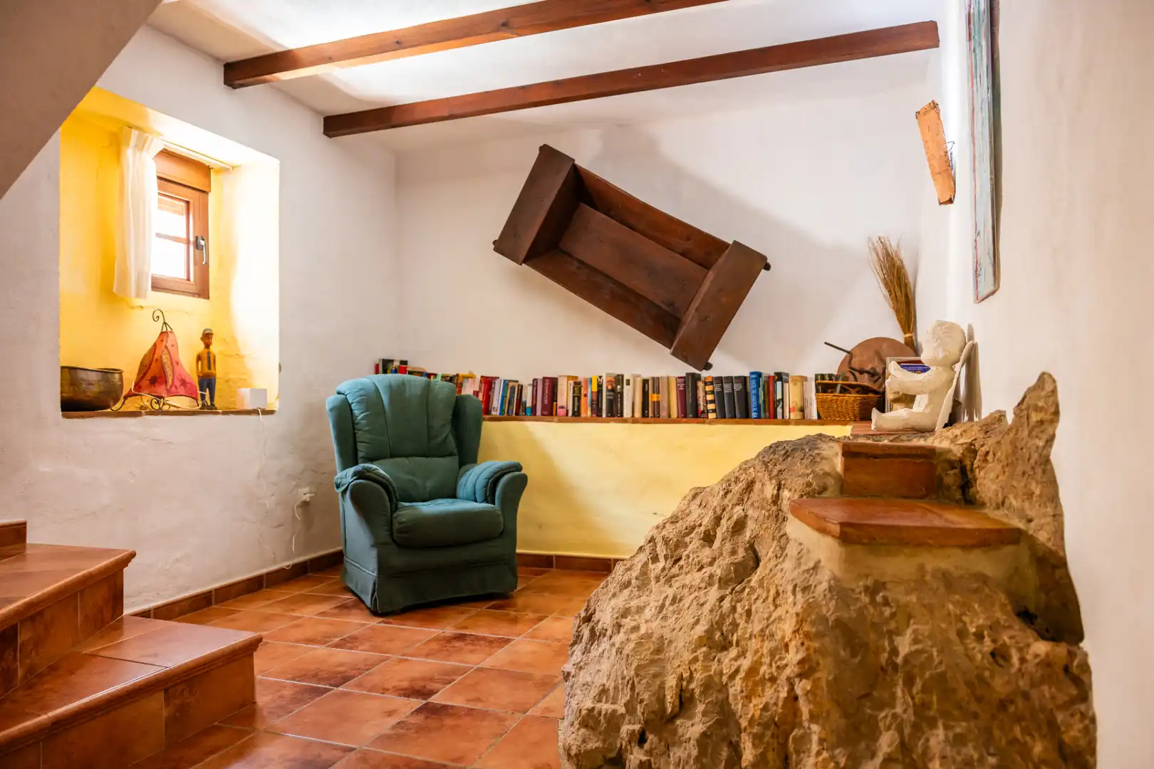 Sala de estar de Finca rústica en venta en Montejaque con Aire acondicionado, Jardín privado y Terraza