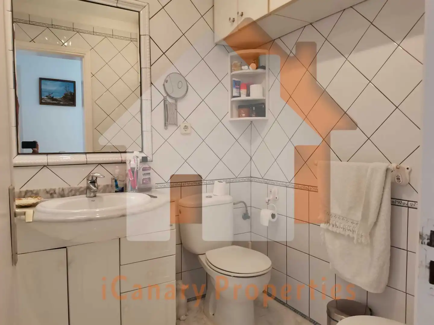 Baño de Casa adosada de alquiler en San Bartolomé de Tirajana con Aire acondicionado, Jardín privado y Terraza
