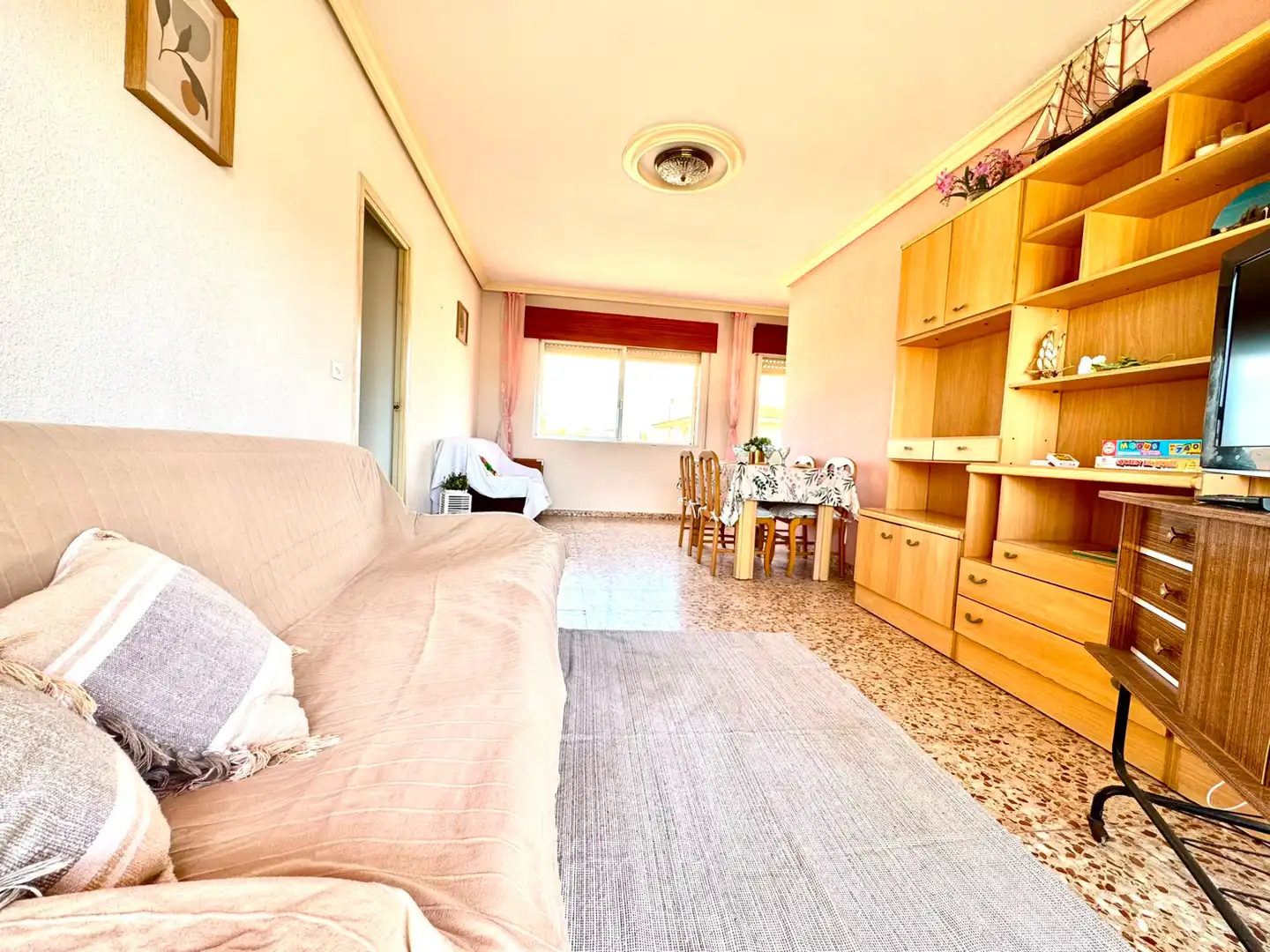 Sala d'estar de Pis en venda en San Javier amb Jardí privat, Traster i Moblat